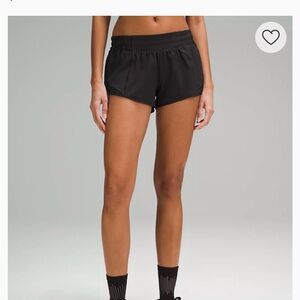 Lululemon Hotty Hot Black Athletic Shorts